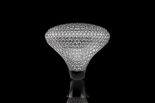 14k white gold large custom mens 3d oval shape diamond ring with large diamonds