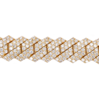 Miami Cuban Curved Diamond Bracelet 10.15 CT