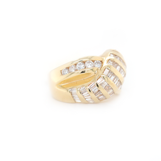 X Baguette And Round Diamond Ring 1.40 B 0.65 R