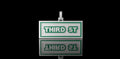 14K WHITE GOLD CUSTOM "3RD STREET" STYLE DIAMOND PENDANT WITH ENAMEL