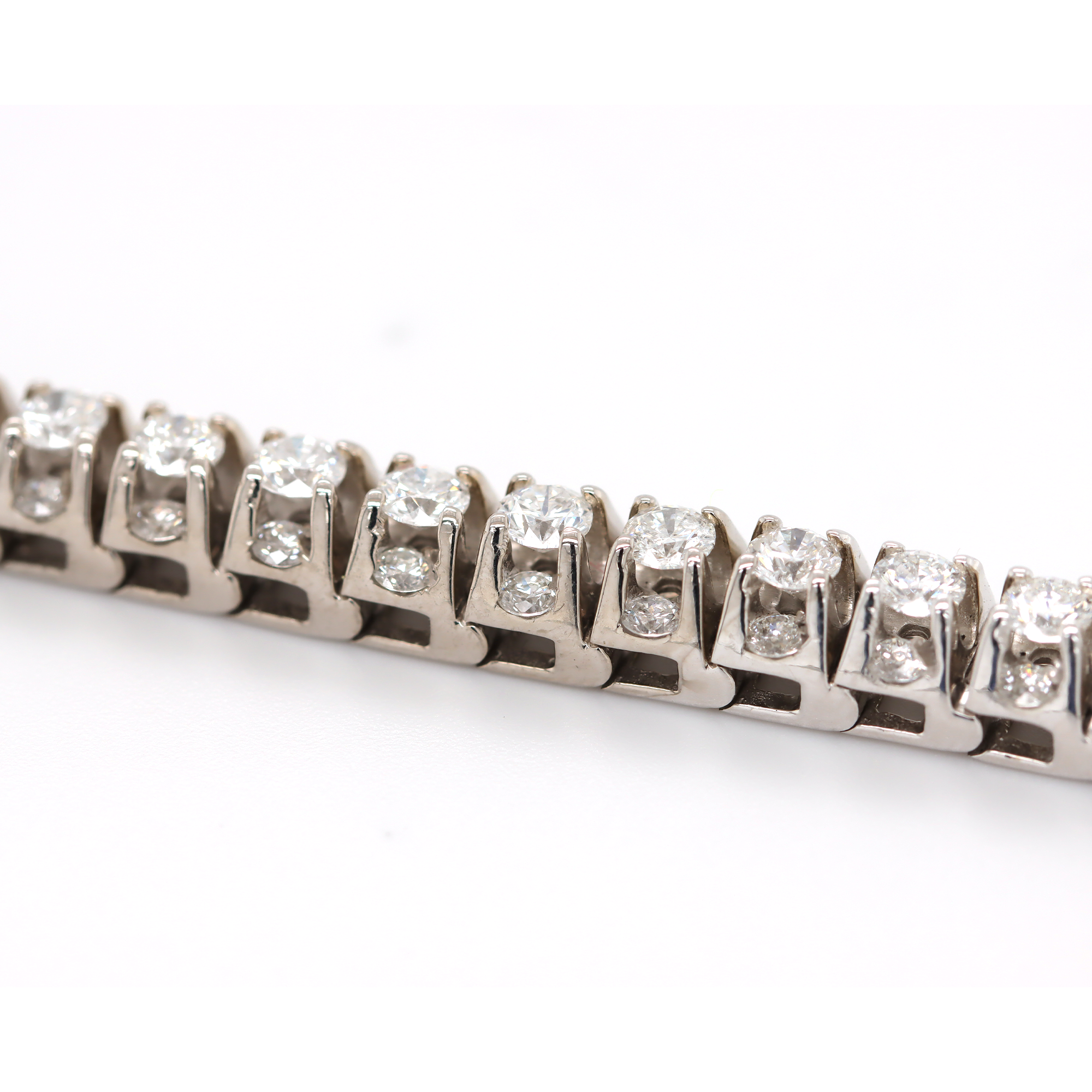 3 Row Diamond Tennis Bracelet 6.90 CT