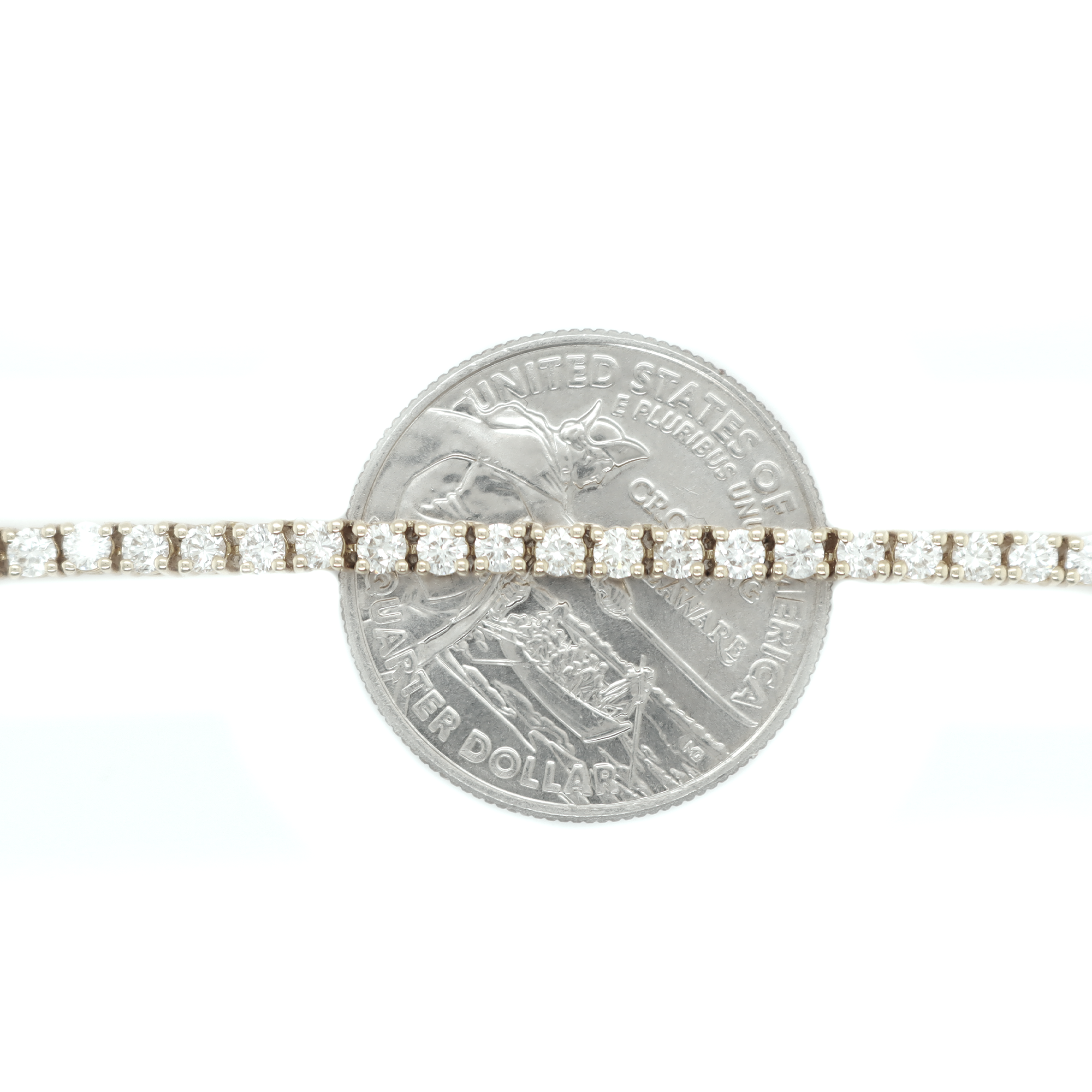 Diamond Tennis White Gold Chain 7.19 CT