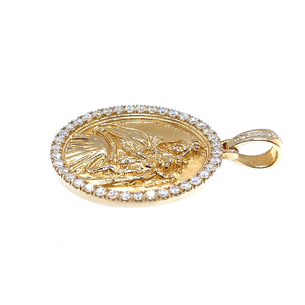 Mary Pendant Diamond oval Pendant 2.68 CT