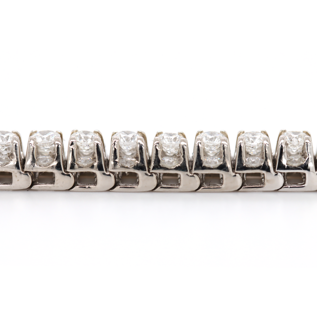 3 Row Diamond Tennis Bracelet 6.90 CT