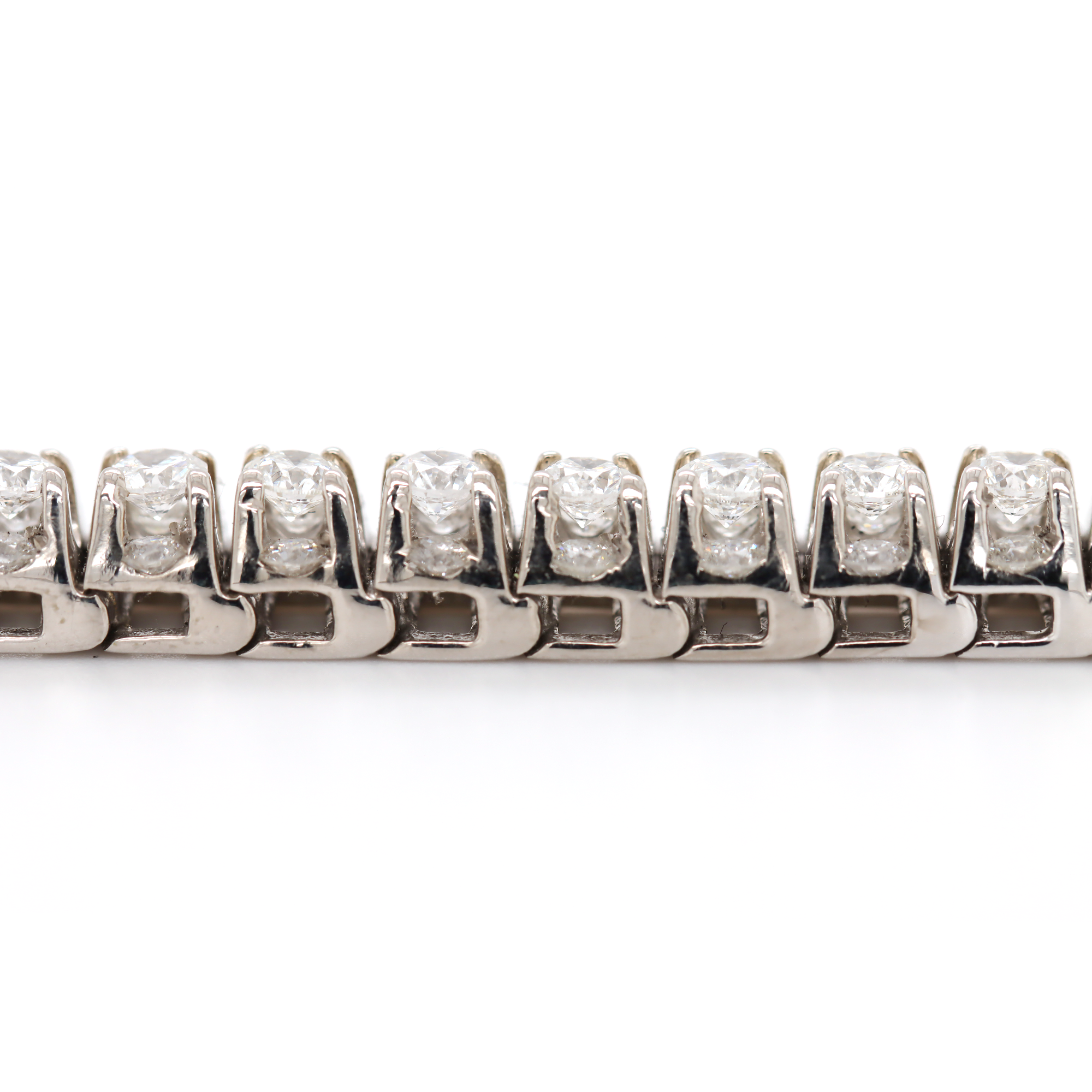 3 Row Diamond Tennis Bracelet 6.90 CT