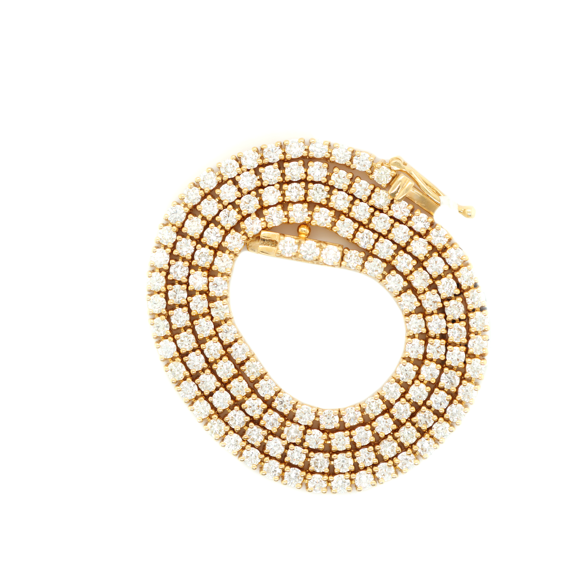 Diamond Tennis Yellow Gold Chain 7.19 CT