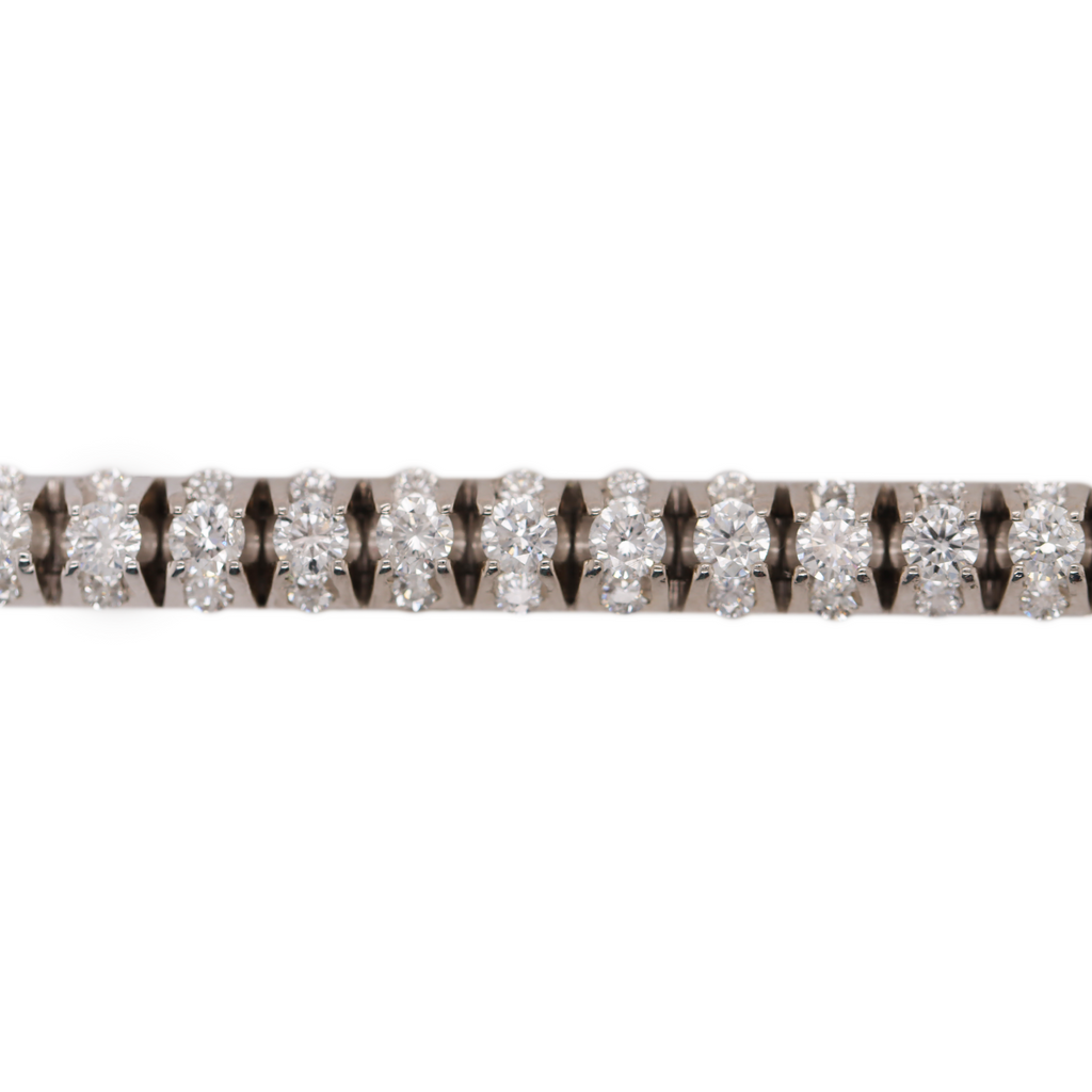3 Row Diamond Tennis Bracelet 6.90 CT