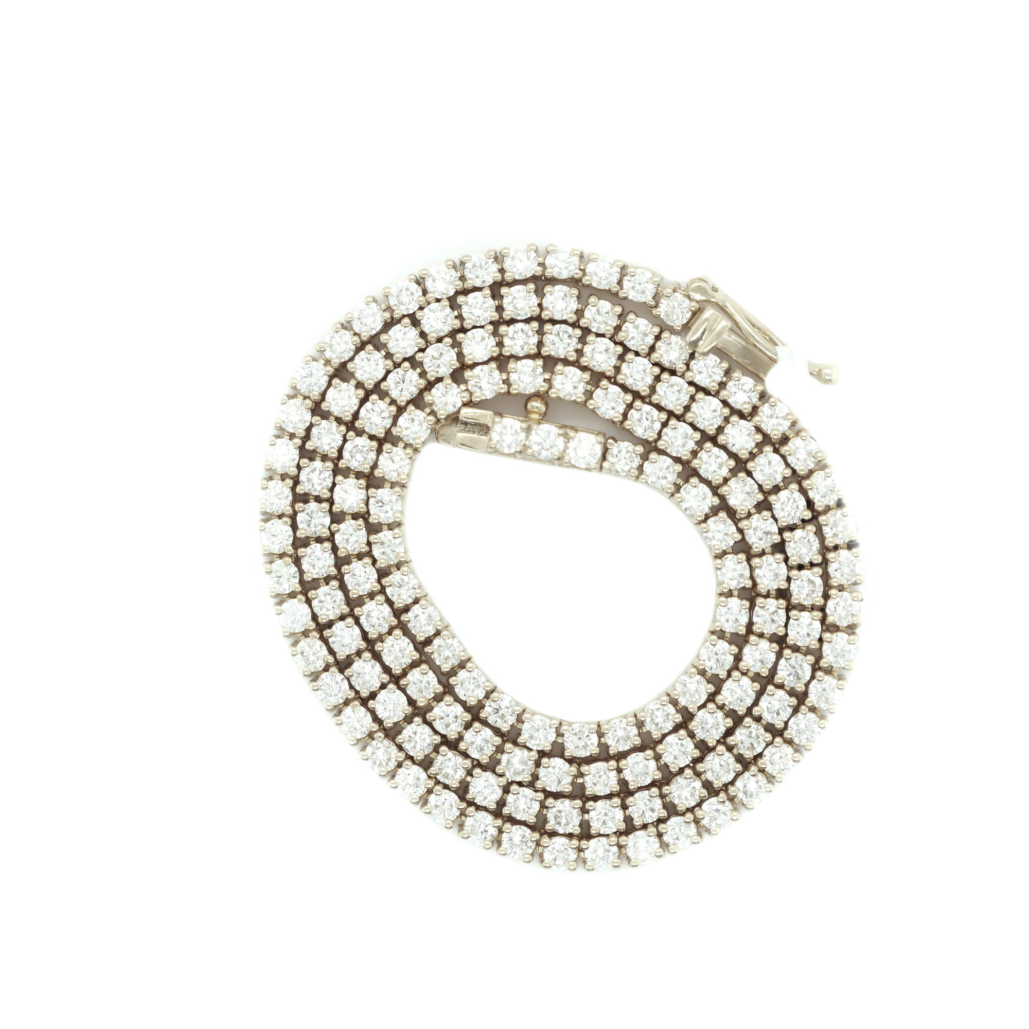 Diamond Tennis White Gold Chain 7.19 CT