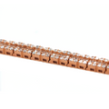 Cluster Diamond Tennis Rose Gold Bracelet D=2.90ct BG=1.74ct
