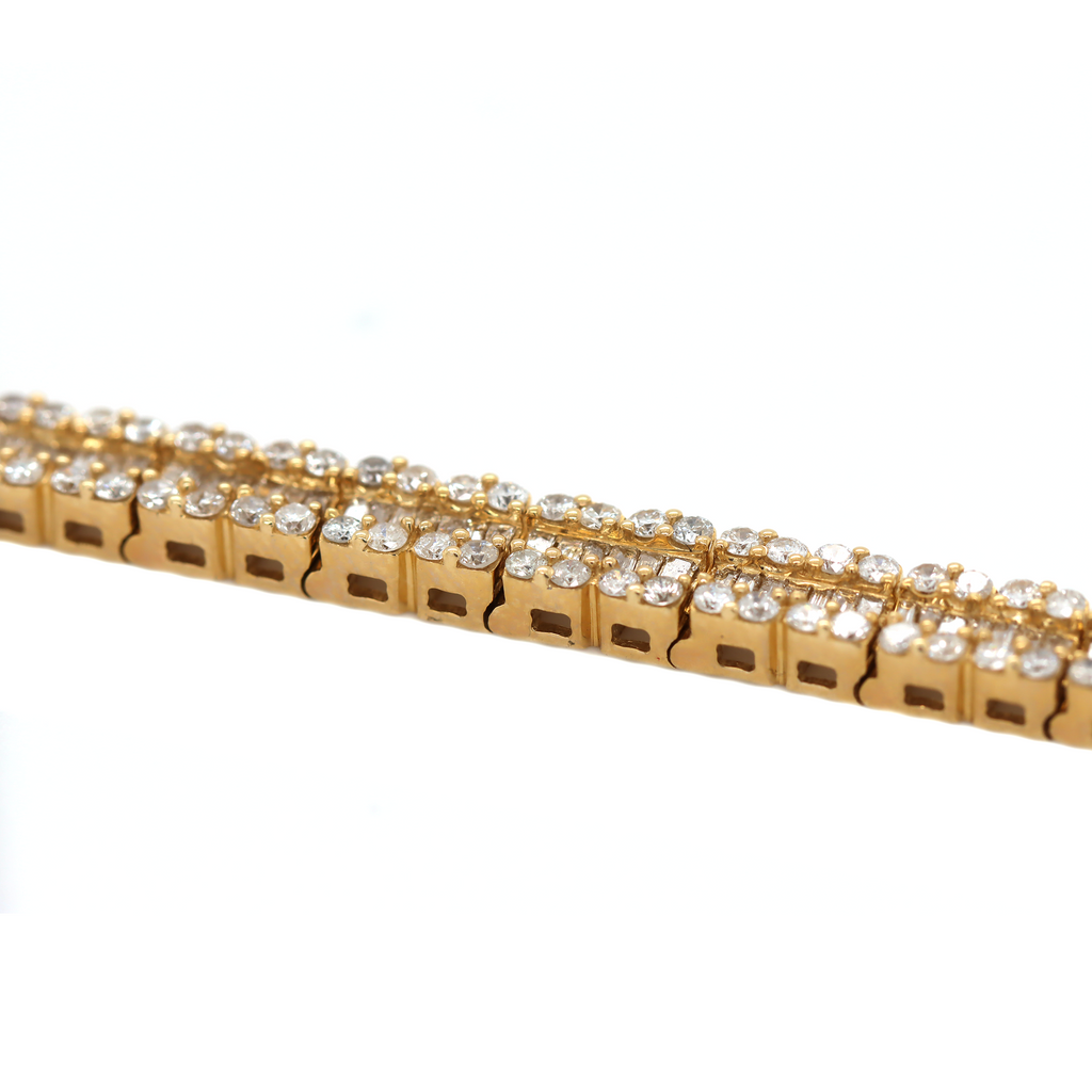Cluster Diamond Tennis Bracelet D=2.90ct BG=1.74ct