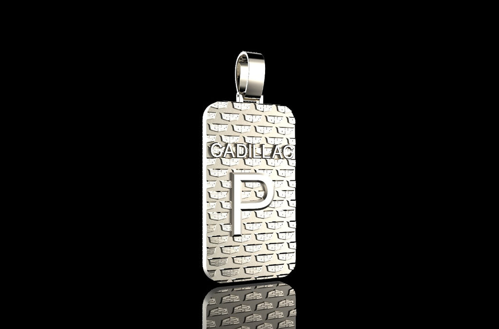 14k 2 tone rose and white gold large 3d custom "BL" style diamond pendant