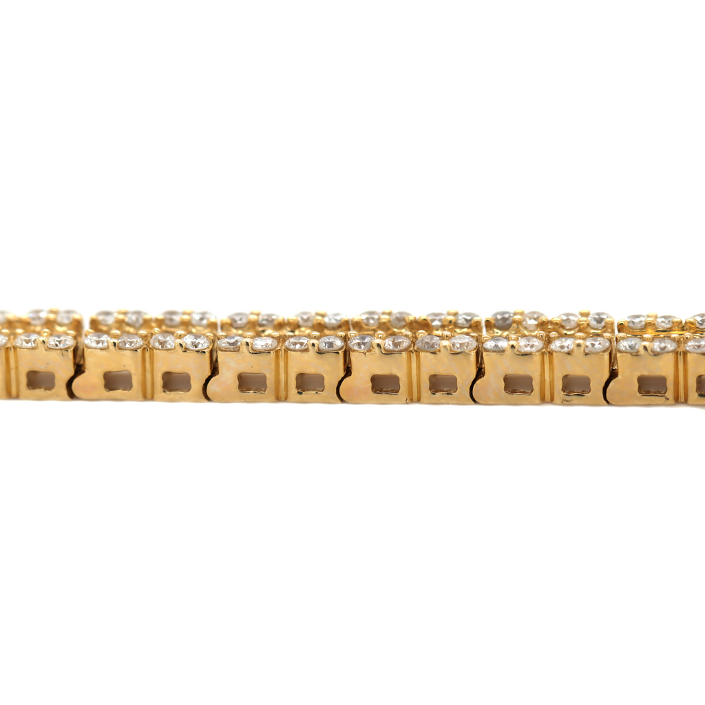 Cluster Diamond Tennis Bracelet D=2.90ct BG=1.74ct