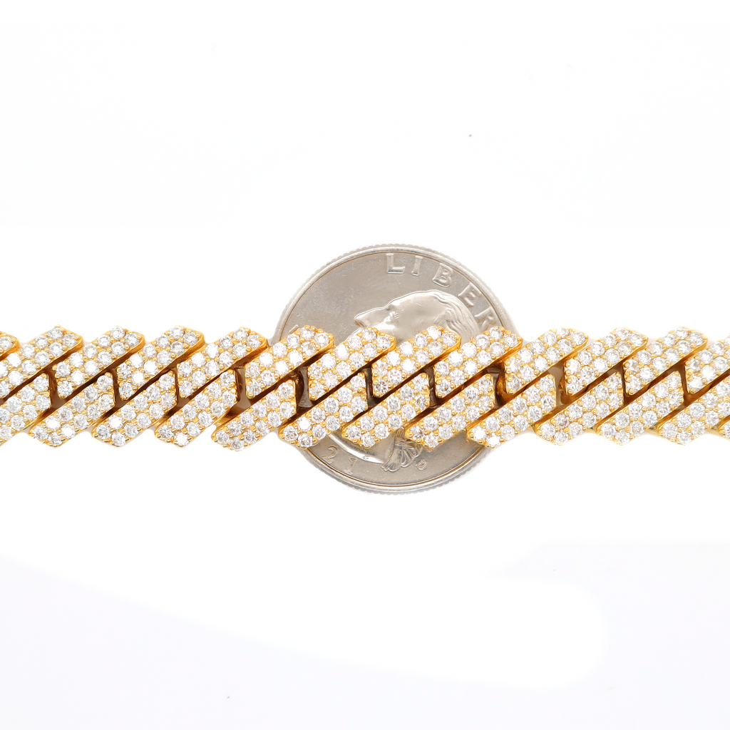Miami Cuban Prong Setting Diamond Chain 27.45 CT