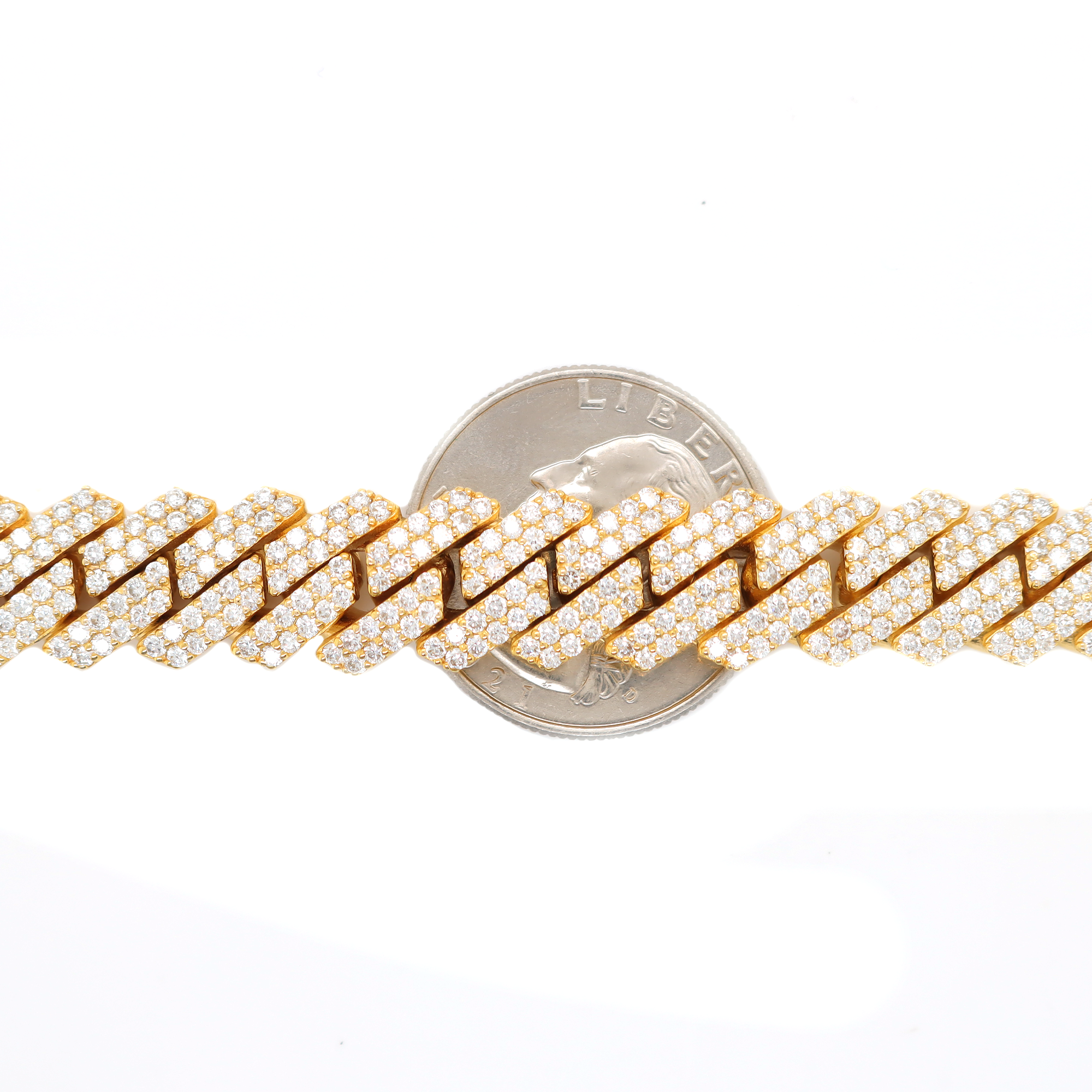 Miami Cuban Prong Setting Diamond Chain 27.45 CT