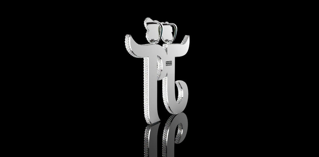 14K WHITE GOLD CUSTOM "1098 JT" STYLE DIAMOND PENDANT