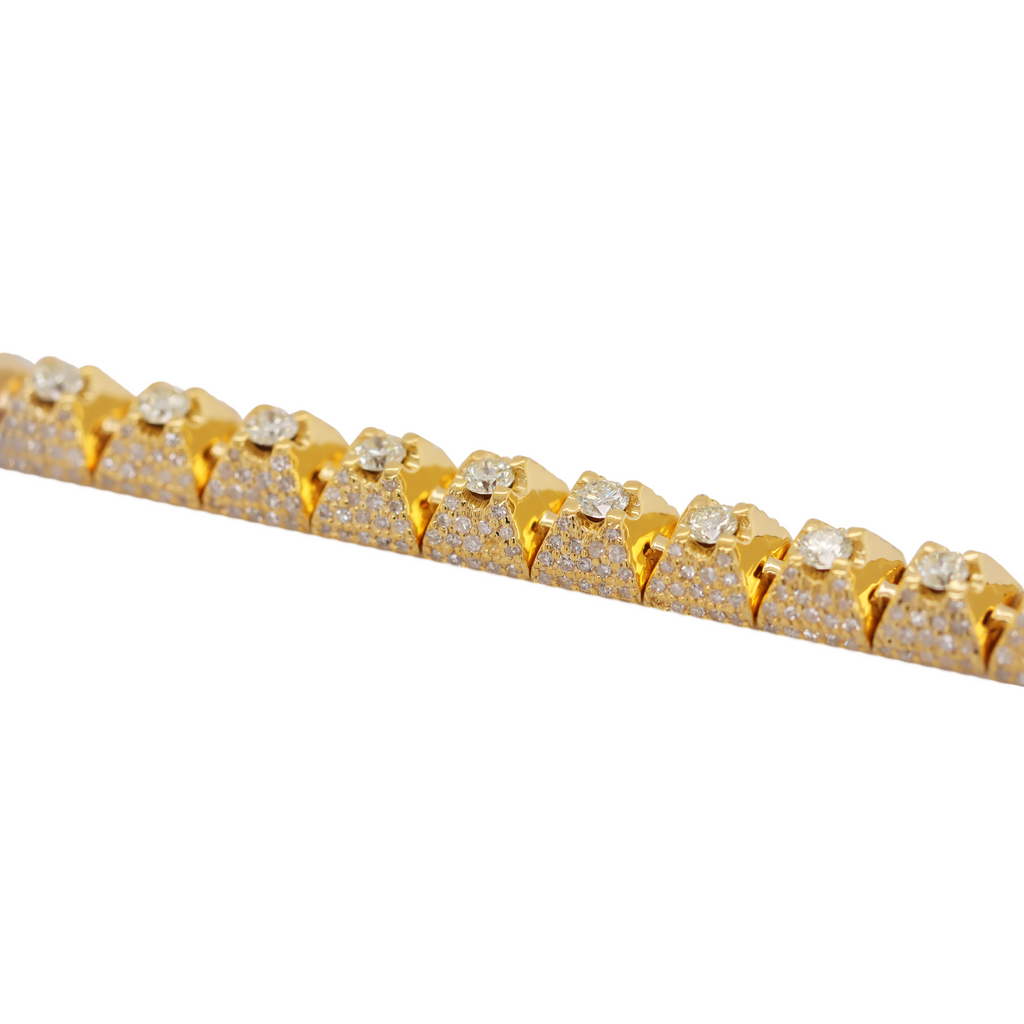 Tennis Flower Setting Bracelet 5.5 CT