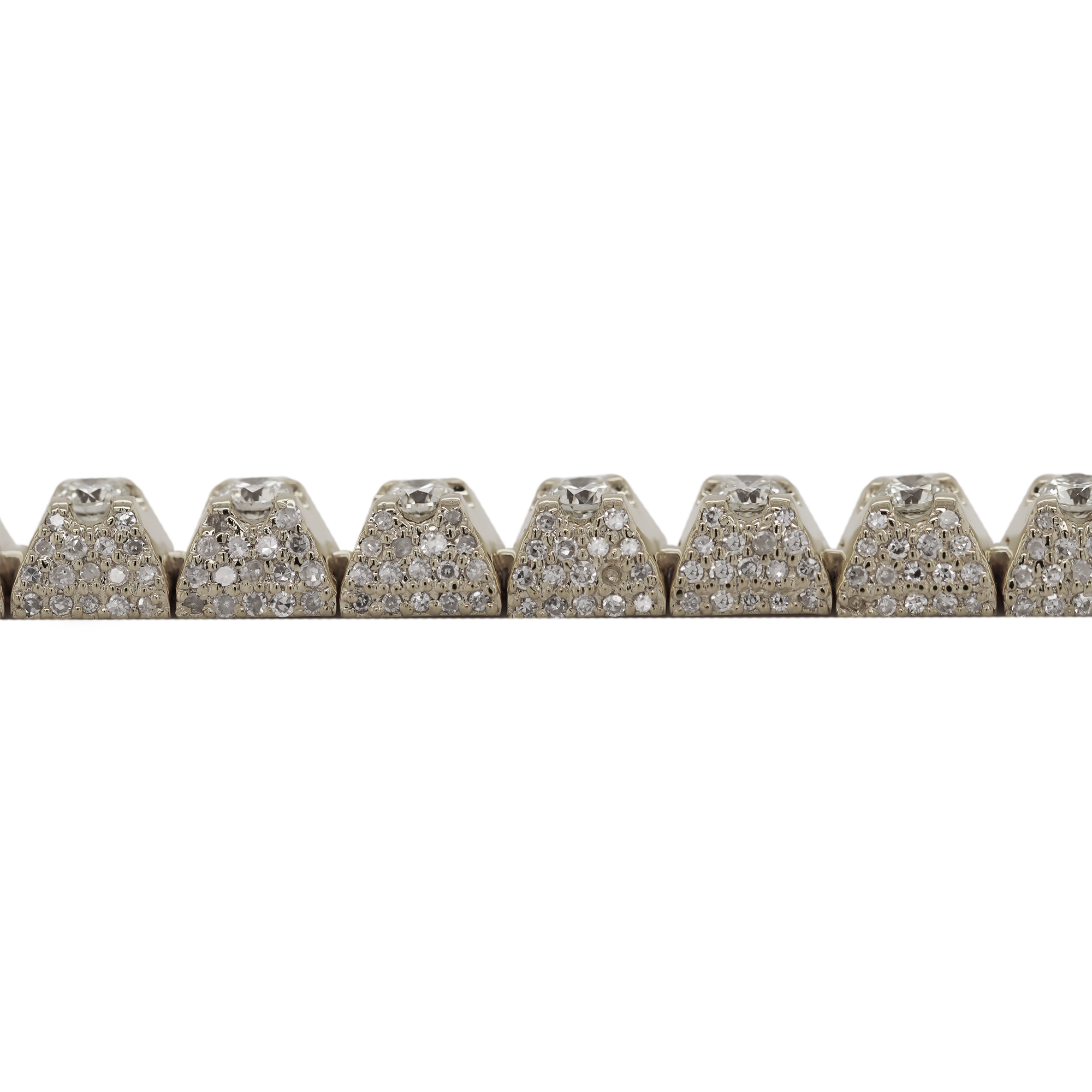 Tennis Flower Setting White Gold Bracelet 5.5 CT
