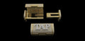 14K 2 TONE YELLOW AND WHITE GOLD CUSTOM "TAP" STYLE DIAMOND LOCK