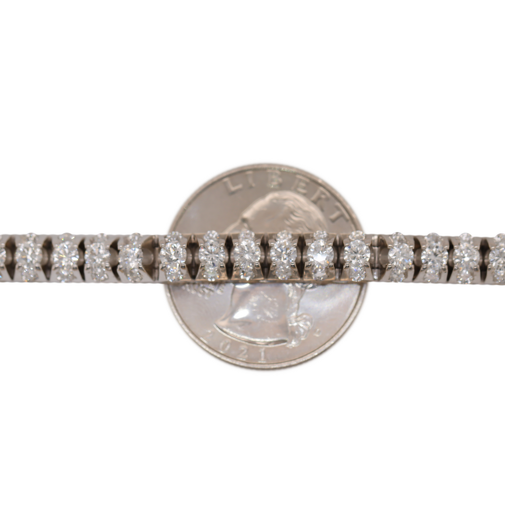 3 Row Diamond Tennis Bracelet 6.90 CT
