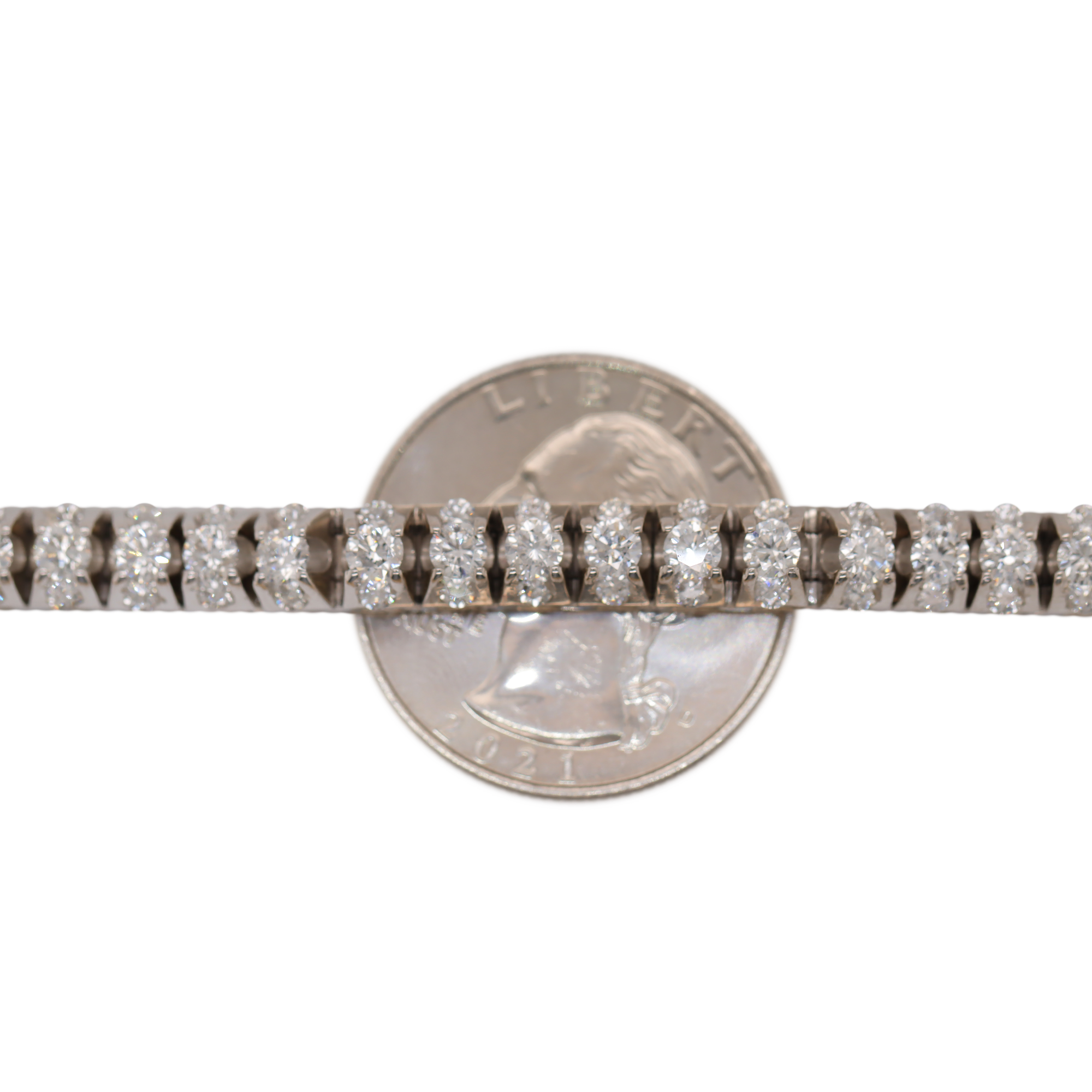 3 Row Diamond Tennis Bracelet 6.90 CT