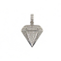 Diamond With Border White Gold Pendant 1.17 CT
