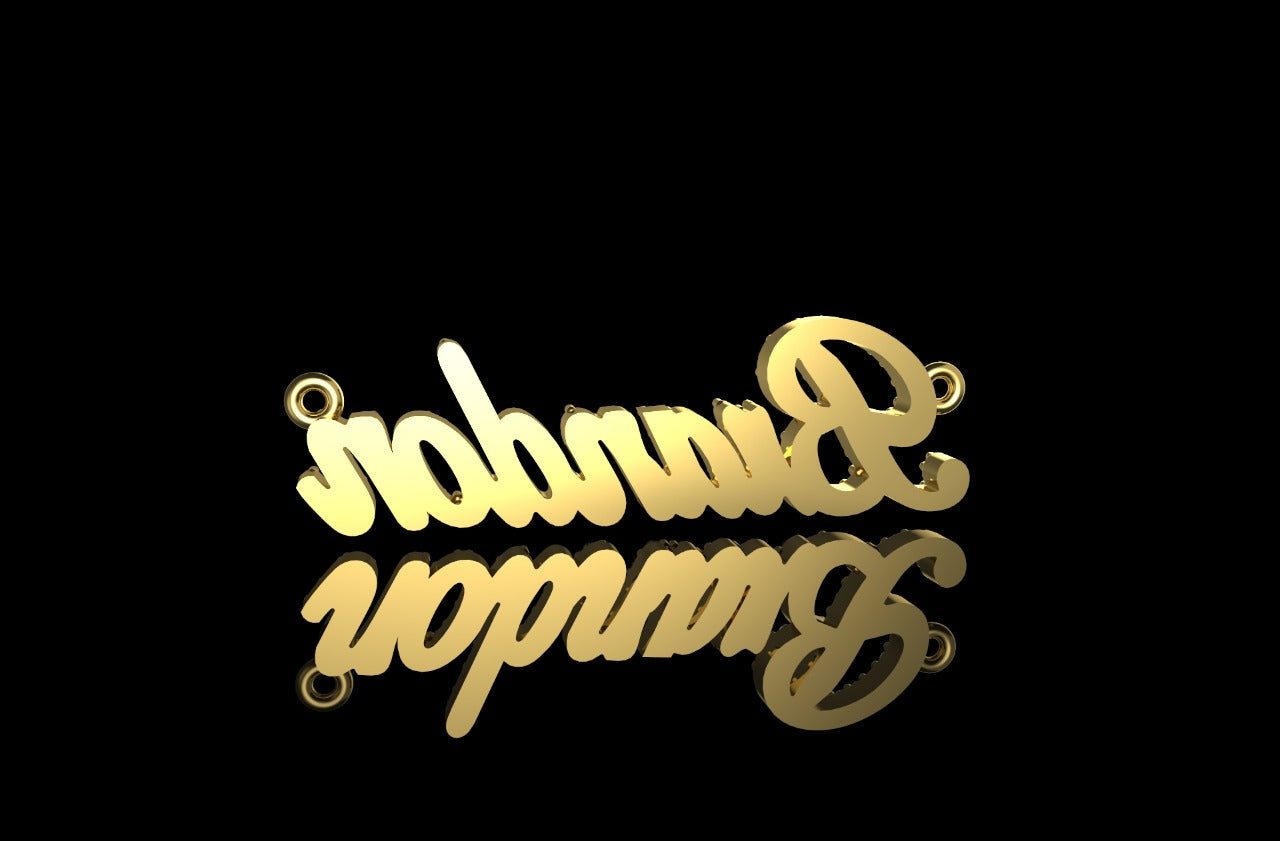 14k yellow gold custom "brandon" style diamond pendant