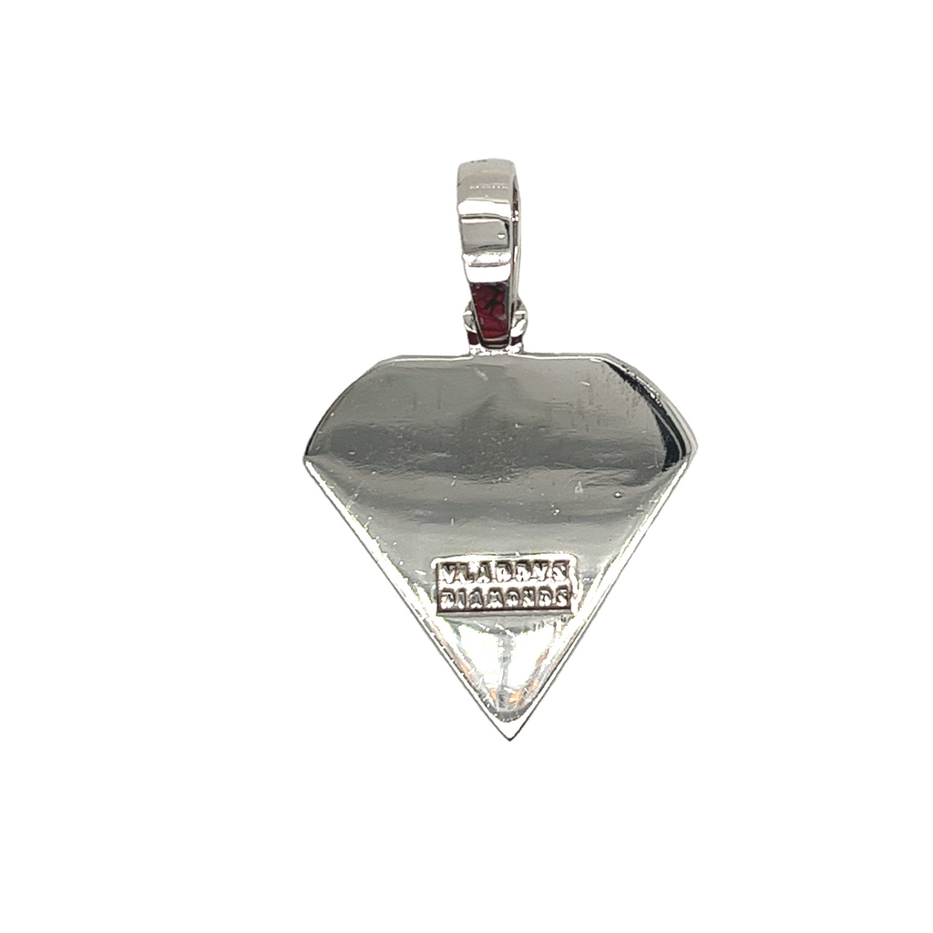 Diamond With Border White Gold Pendant 1.17 CT