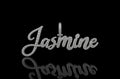 14k white gold custom "jasmine" style diamond pendant