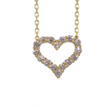 Medium Single Row Heart Diamond Pendant 1.59 CT