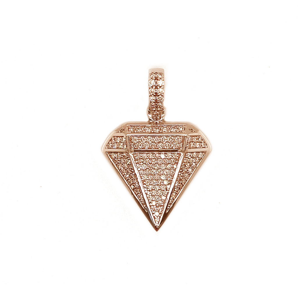 Diamond With Border Rose Gold Pendant 1.17 CT