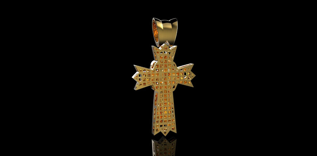 Large Diamond Cross Pendant 6.04 CT