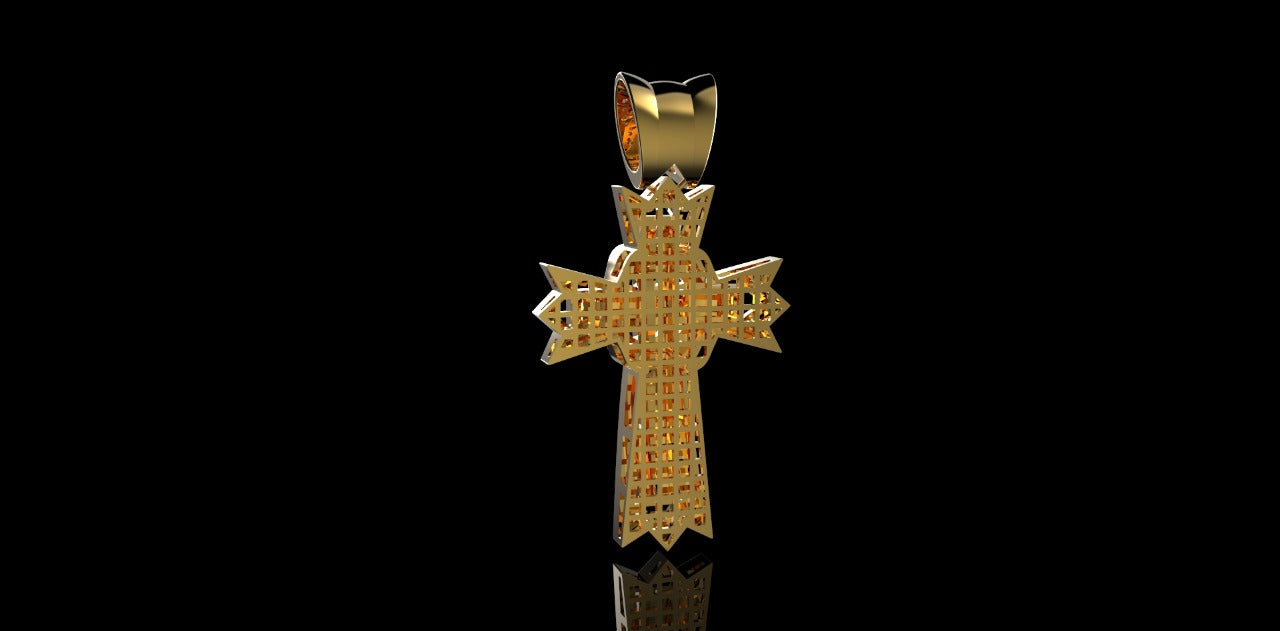 Large Diamond Cross Pendant 6.04 CT