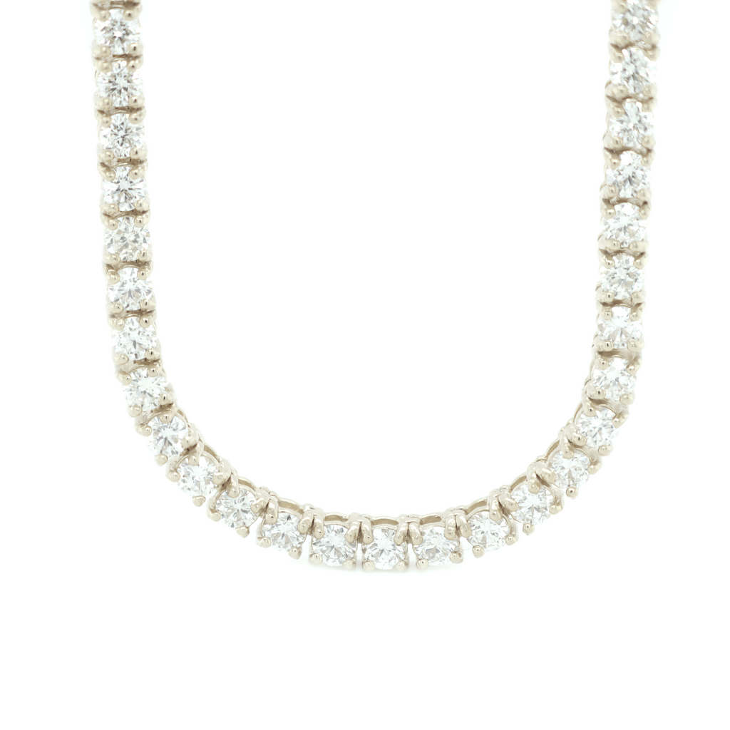 Diamond Tennis White Gold Chain 8.51 CT