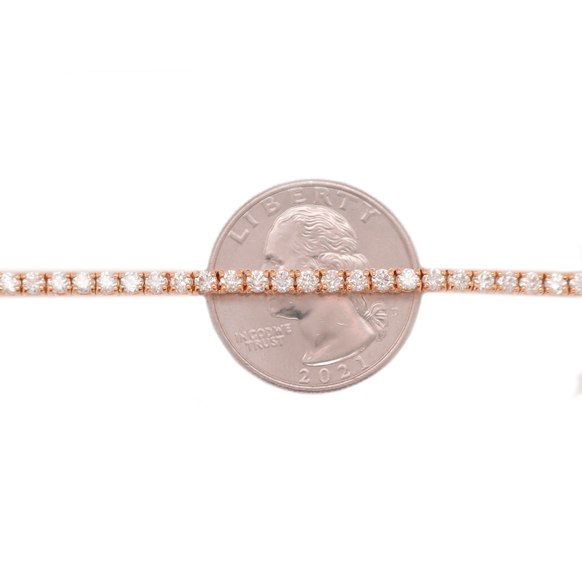 Diamond Tennis Rose Gold Chain 8.51 CT