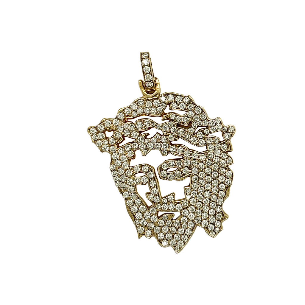 Outlined Jesus Diamond Pendant 3.92 CT