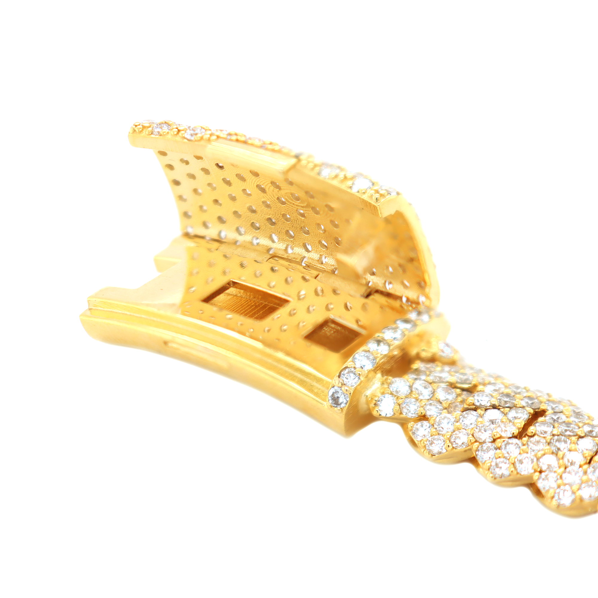 Miami Cuban Curved Diamond Bracelet 10.15 CT