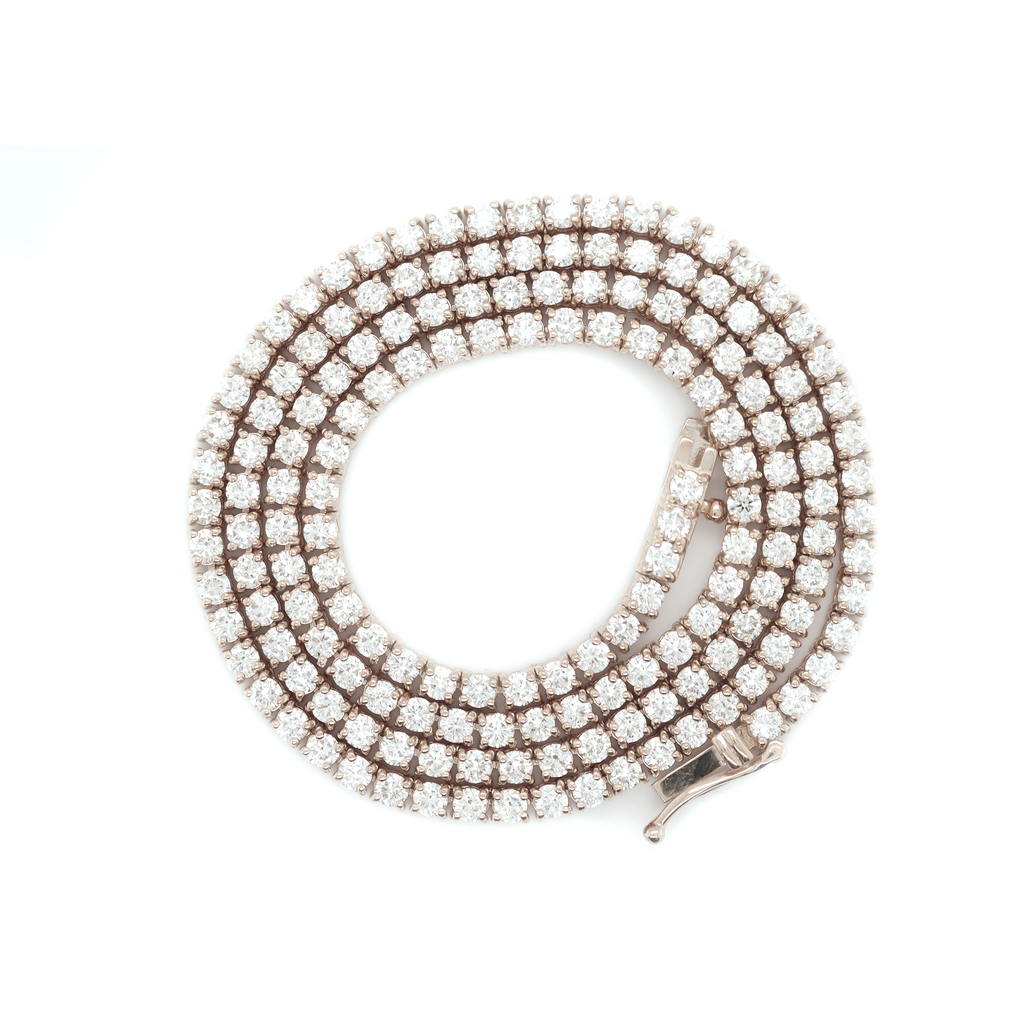 Diamond Tennis White Gold Chain 8.51 CT