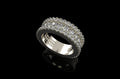 14k white gold mens large custom 3 row diamond eternity band