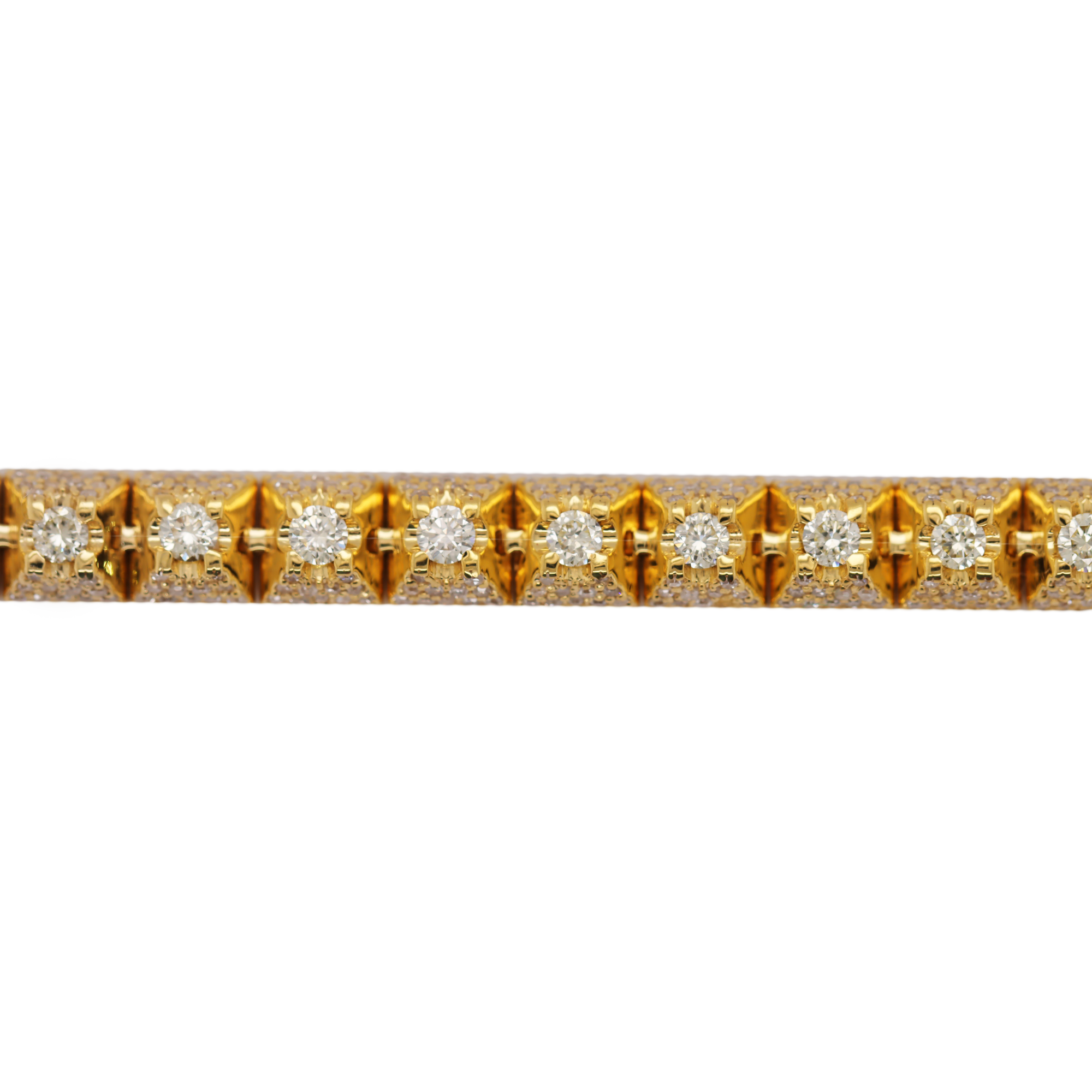 Tennis Flower Setting Bracelet 5.5 CT