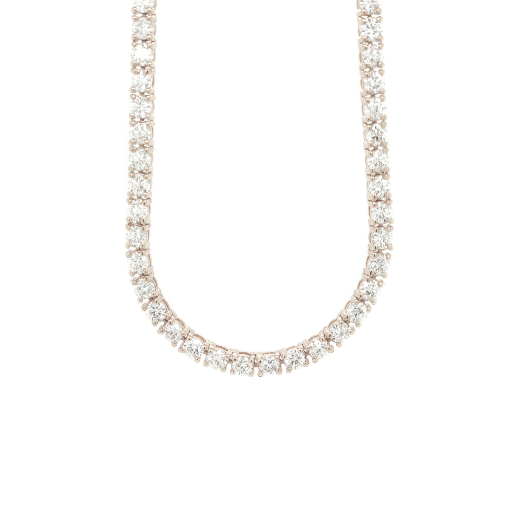 Diamond Tennis White Gold Chain 12.52 CT