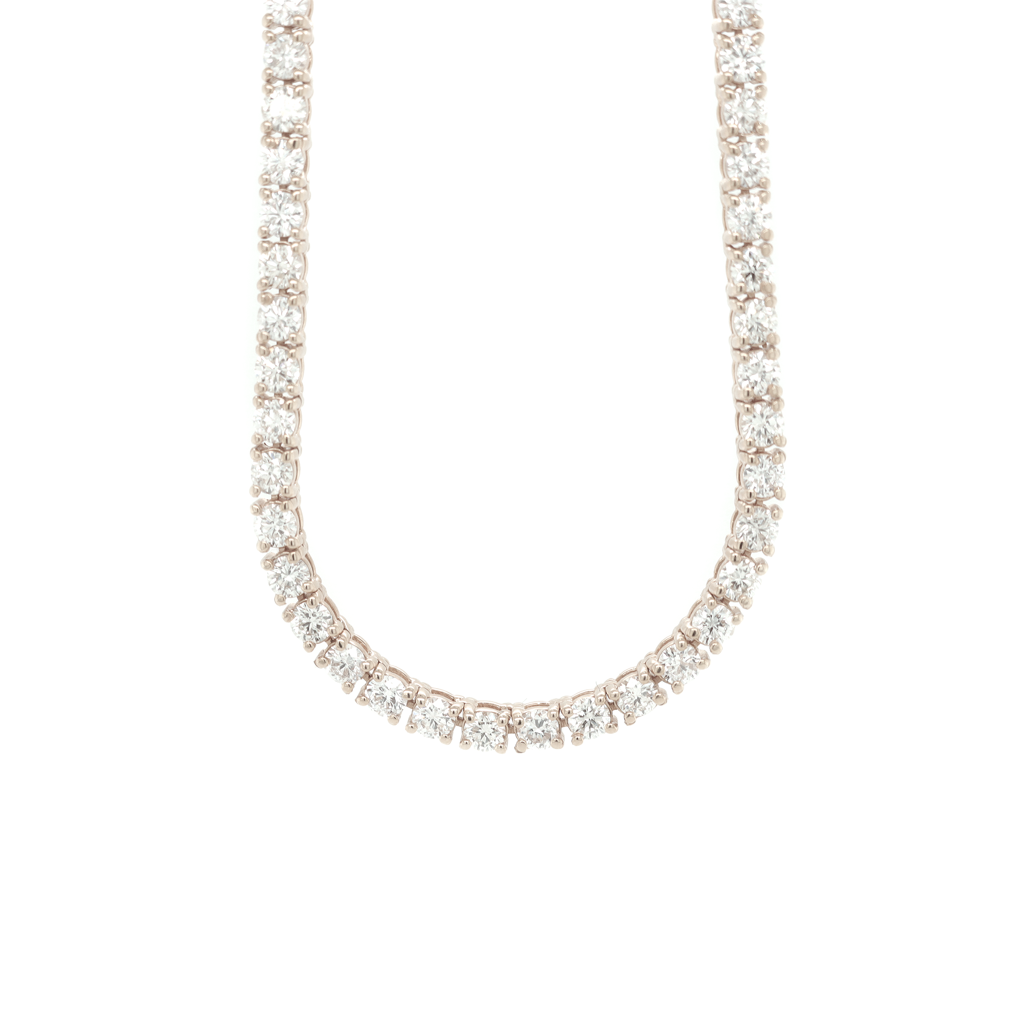 Diamond Tennis White Gold Chain 12.52 CT