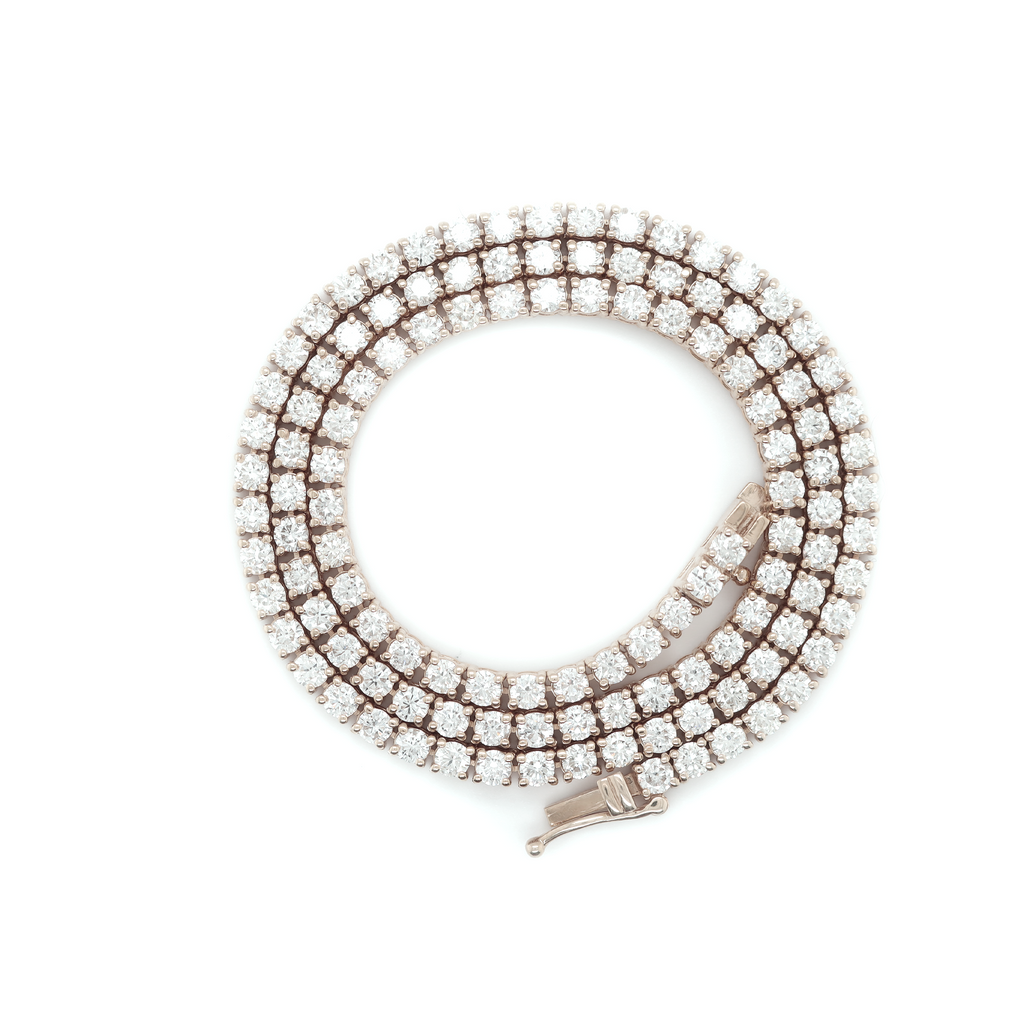 Diamond Tennis White Gold Chain 12.52 CT