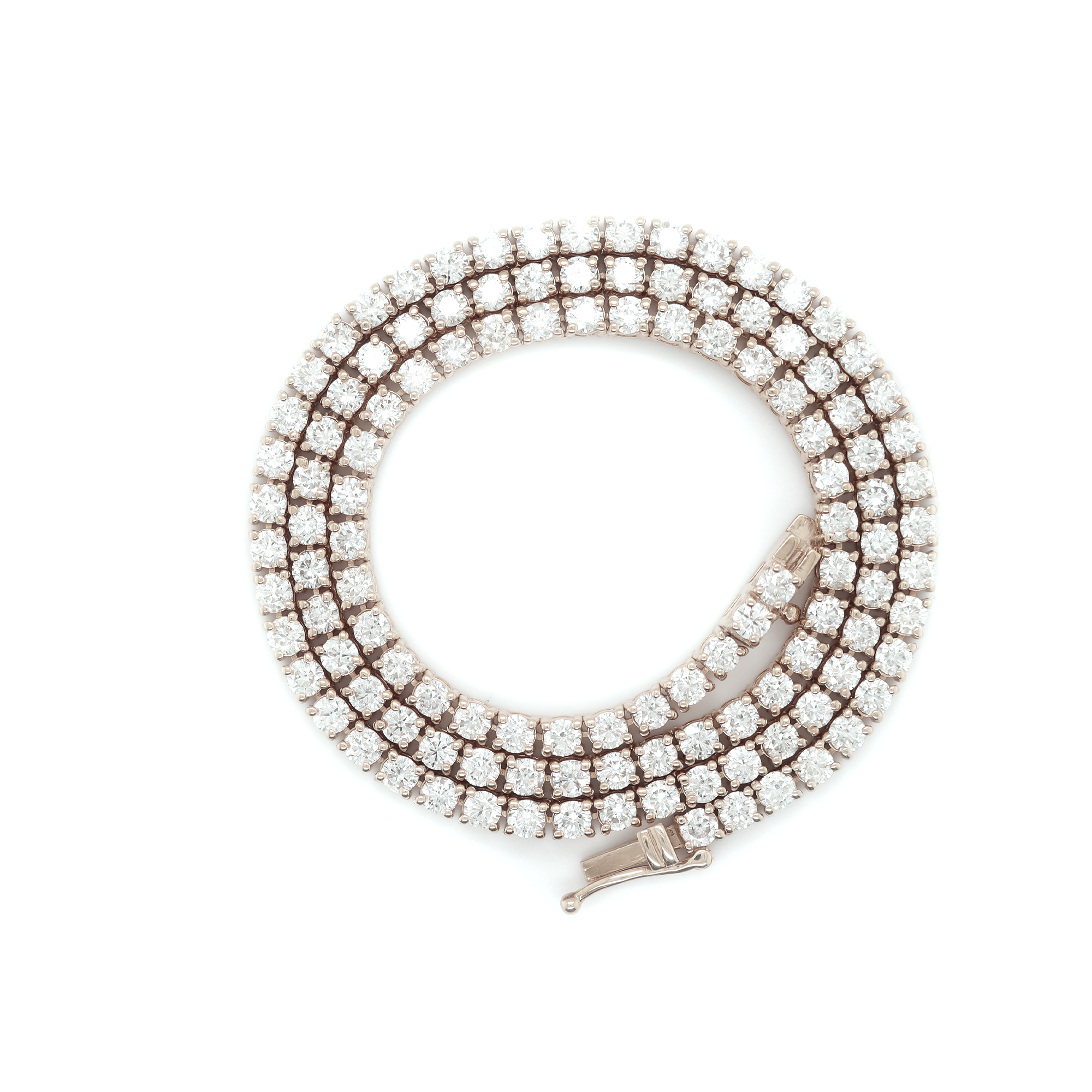 Diamond Tennis White Gold Chain 12.52 CT