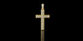 14K YELLOW GOLD CUSTOM CHANNEL SET DIAMOND CROSS