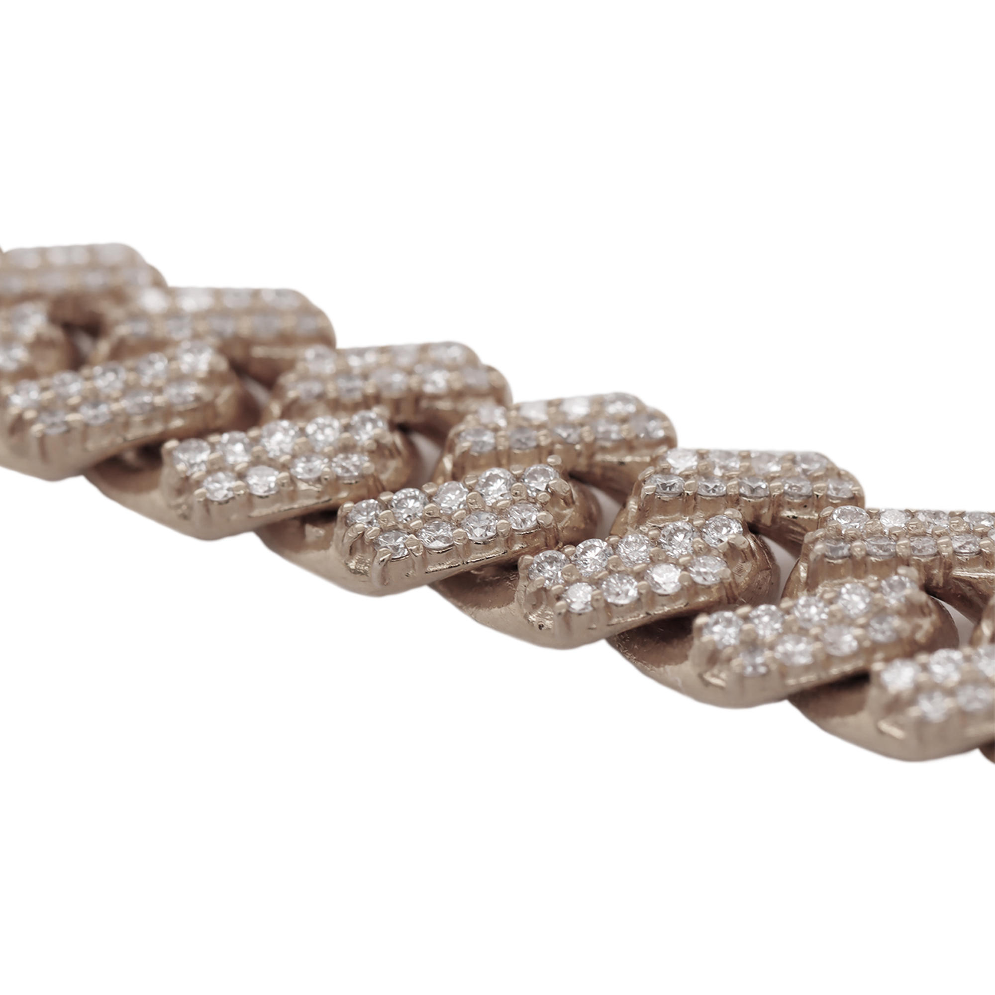 Miami Cuban Prong Setting White Gold Bracelet 6.78 CT