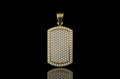 Dog Tag Diamond yellow gold Pendant 3.63 CT