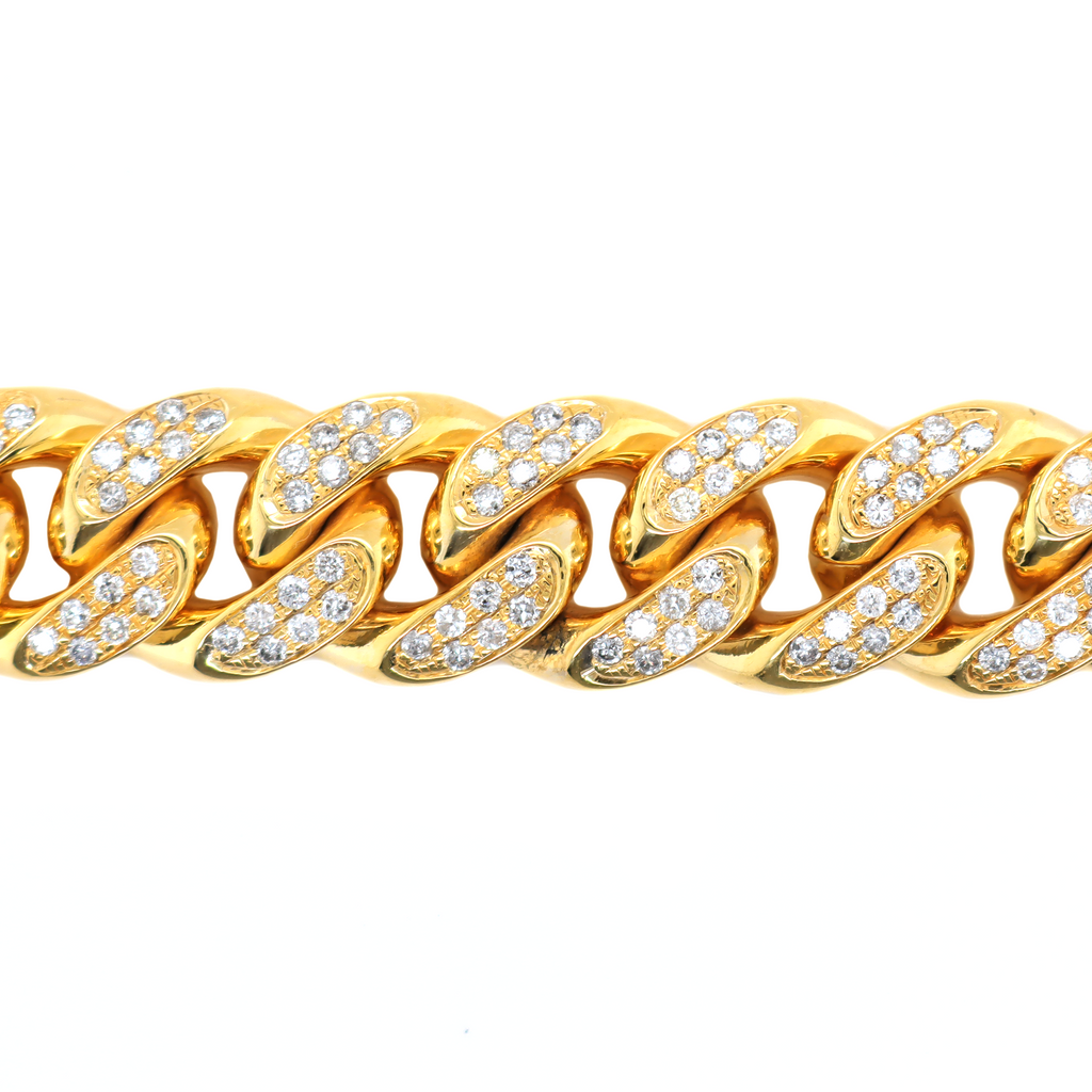 Miami Cuban Flower Setting Diamond Bracelet 7.00 CT