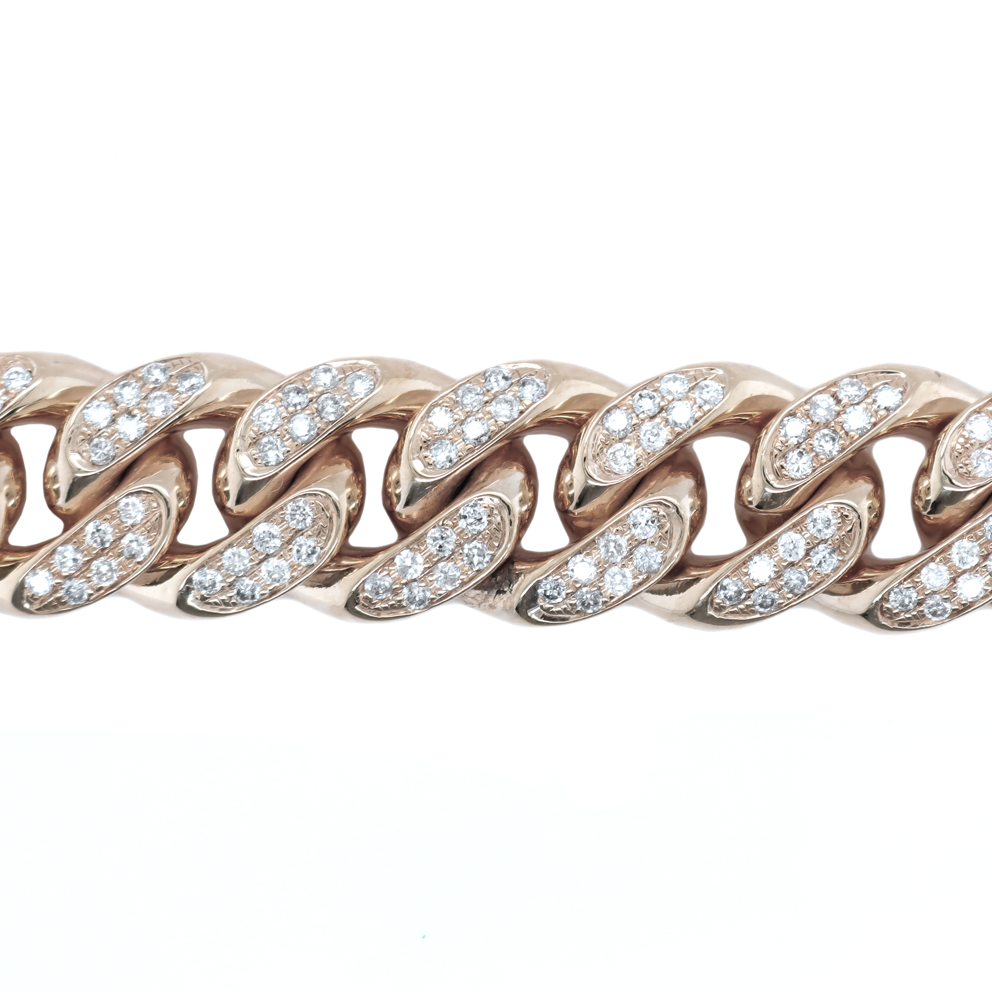 Miami Cuban Flower Setting Diamond White Gold Bracelet 7.00 CT