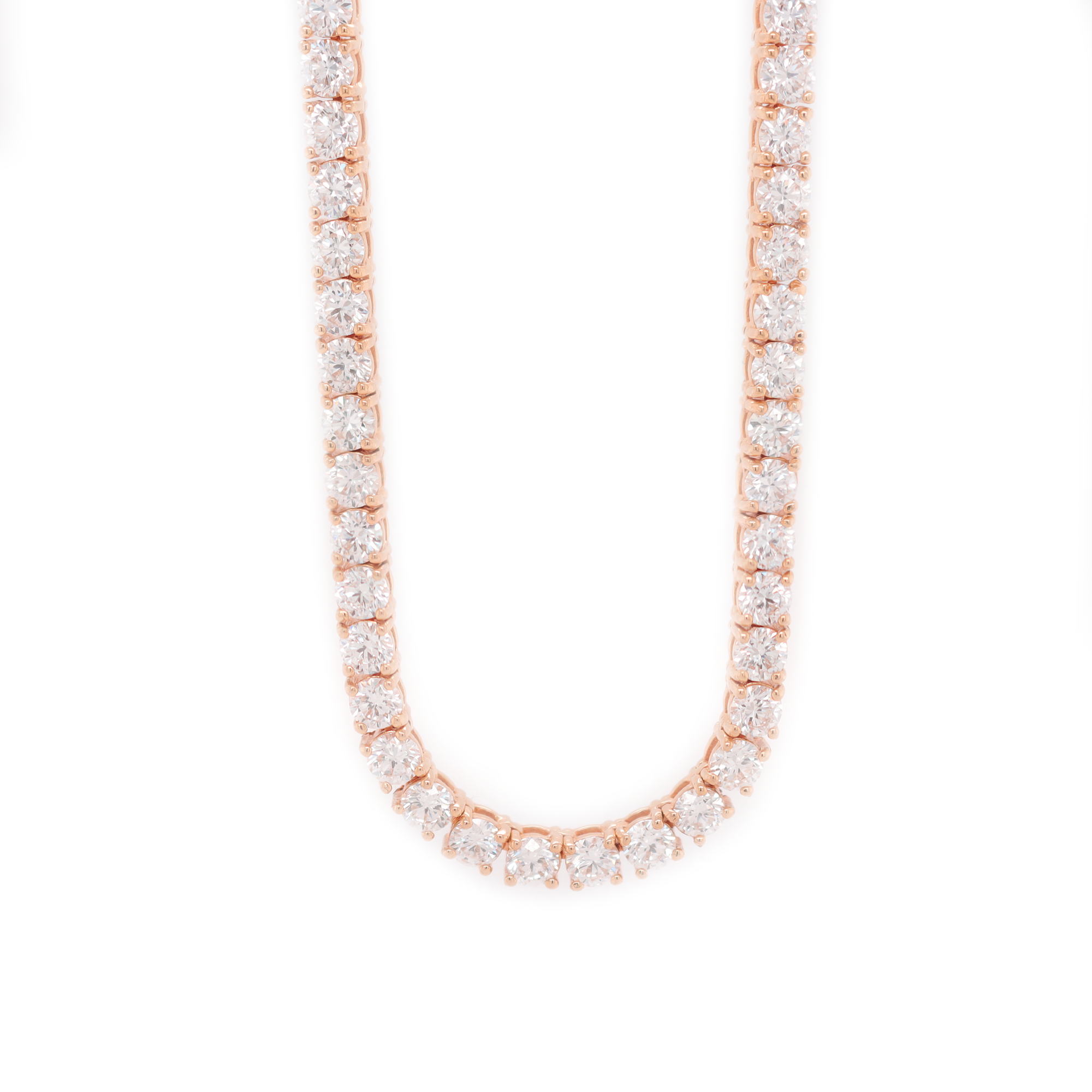 Diamond Tennis Rose Gold Chain 17.70 CT