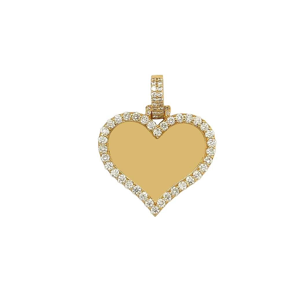 Small Diamond Picture Heart Pendant 1.17 CT